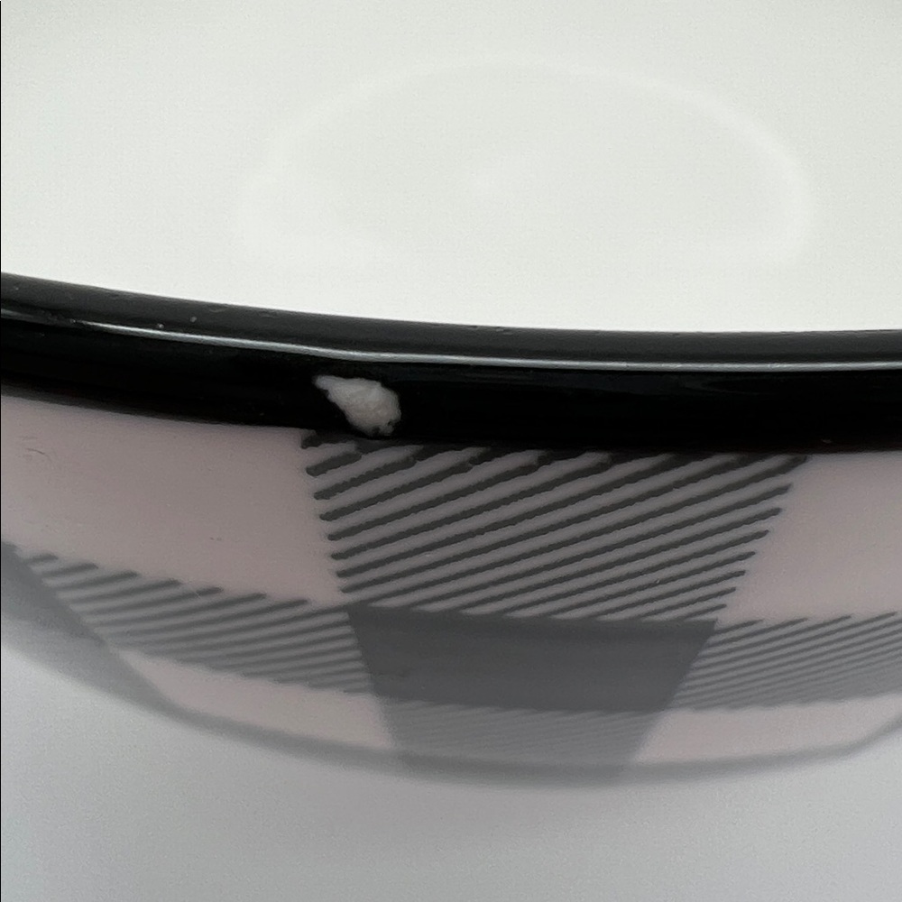 Christmas Holiday "Peace" Bowls 5.5" Diameter Black & White Checked (Set of 4) - Picture 10 of 12
